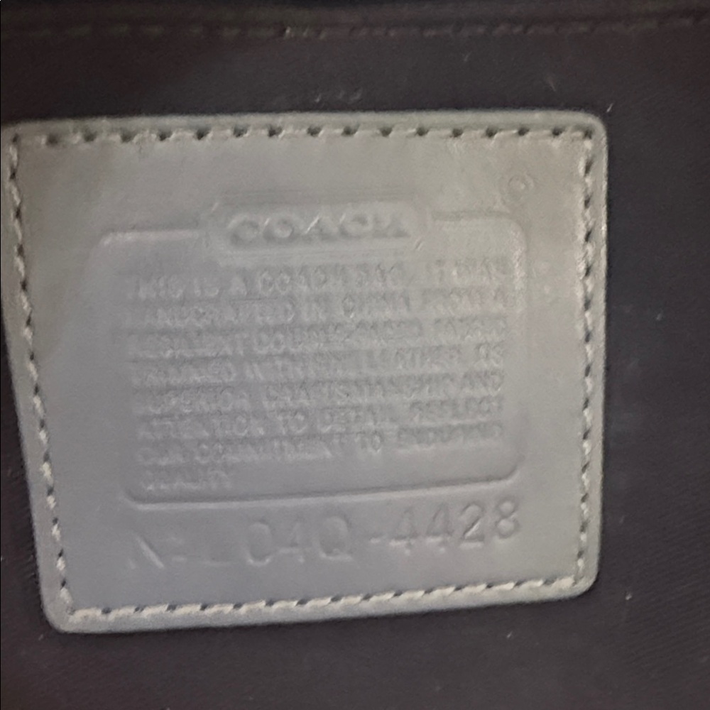 Coach SoHo Tan and Blue Canvas and Leather Shoulder Bag - Picture 2 of 10